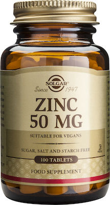 Solgar Zinc Gluconate 50mg 100 ταμπλέτες