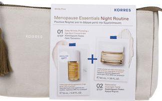 Korres Λευκή Πεύκη Menopause Essentials Night Routine Skincare Σετ με Ορό, 40ml και Κρέμα Νυκτός, 15ml